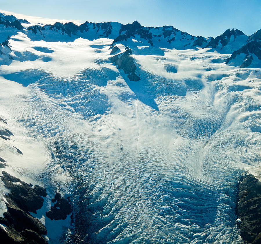 Upper level of Fox Glacier in New Zealand #1 Photograph by U Schade