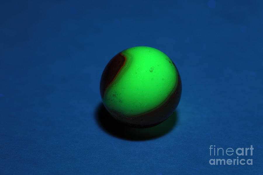 Uranium Glass Marble #1 Photograph by Ted Kinsman
