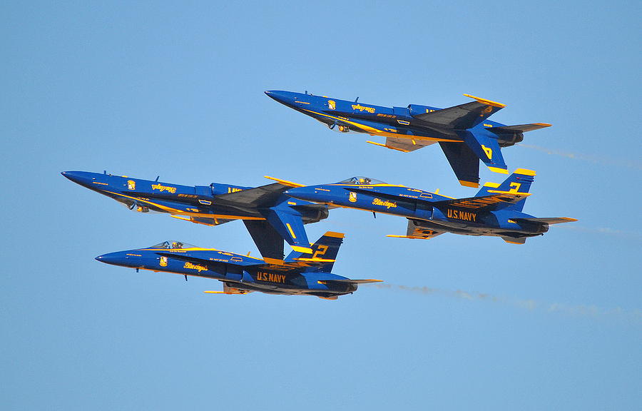 Airplane Photograph - U.S. Navy Blue Angels #1 by Eleu  Tabares