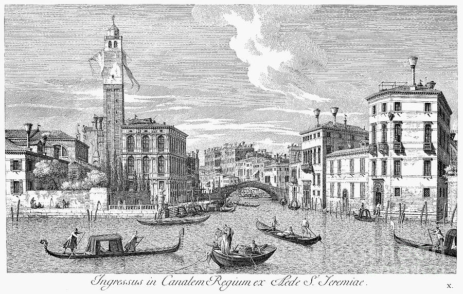 Venice: Grand Canal, 1742 #1 Photograph by Granger