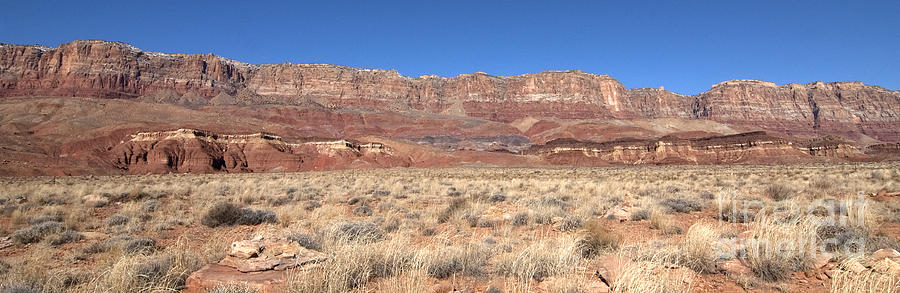 Vermillion Cliffs panorama #1 Photograph by Bob and Nancy Kendrick