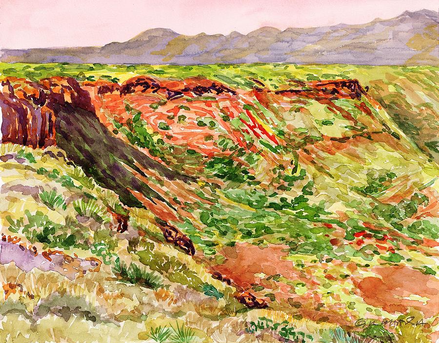 View from Sunset Point Rest Area #1 Painting by Gurukirn Khalsa
