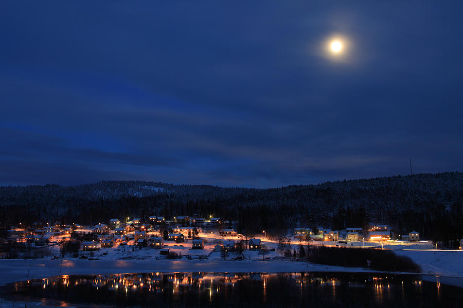 Swedish village at Christmas time Photograph by Ulrich Kunst And Bettina Scheidulin