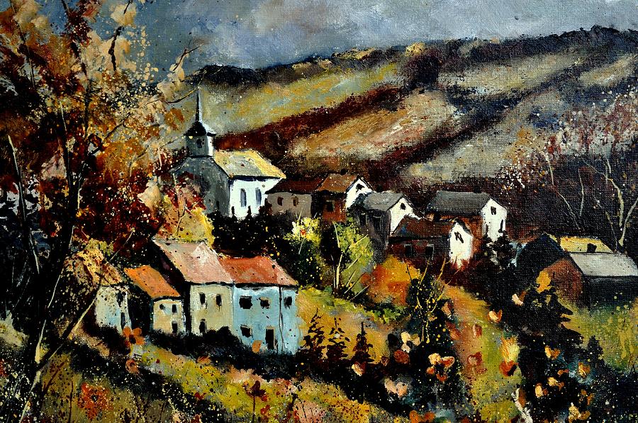 Fall Painting - Village In Fall #1 by Pol Ledent