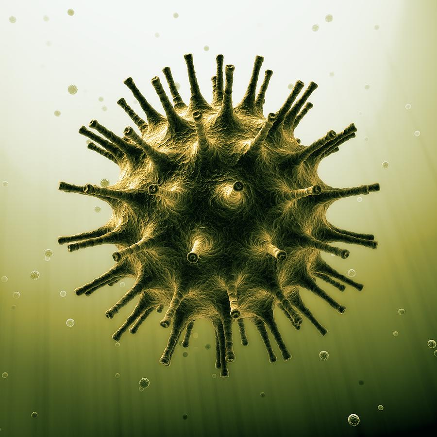 Virus Particle, Artwork #1 Digital Art by Andrzej Wojcicki
