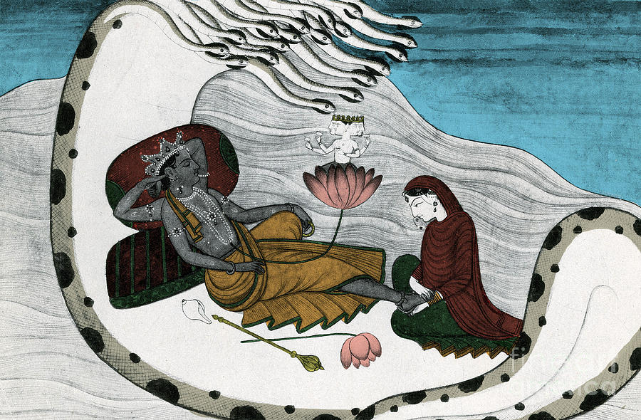 Vishnu And Lakshmi #1 Photograph by Photo Researchers