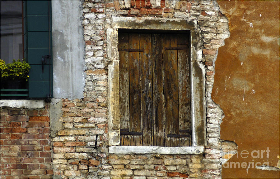 Wall Detail Venice Italy #1 Photograph by Bob Christopher