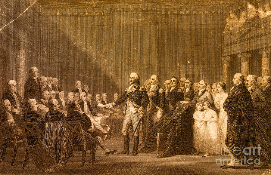 Washington Resigning His Commission #1 Photograph by Photo Researchers
