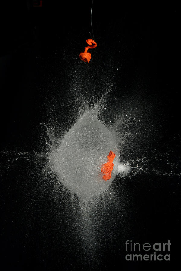 Balloon Photograph - Water Balloon Popping #1 by Ted Kinsman