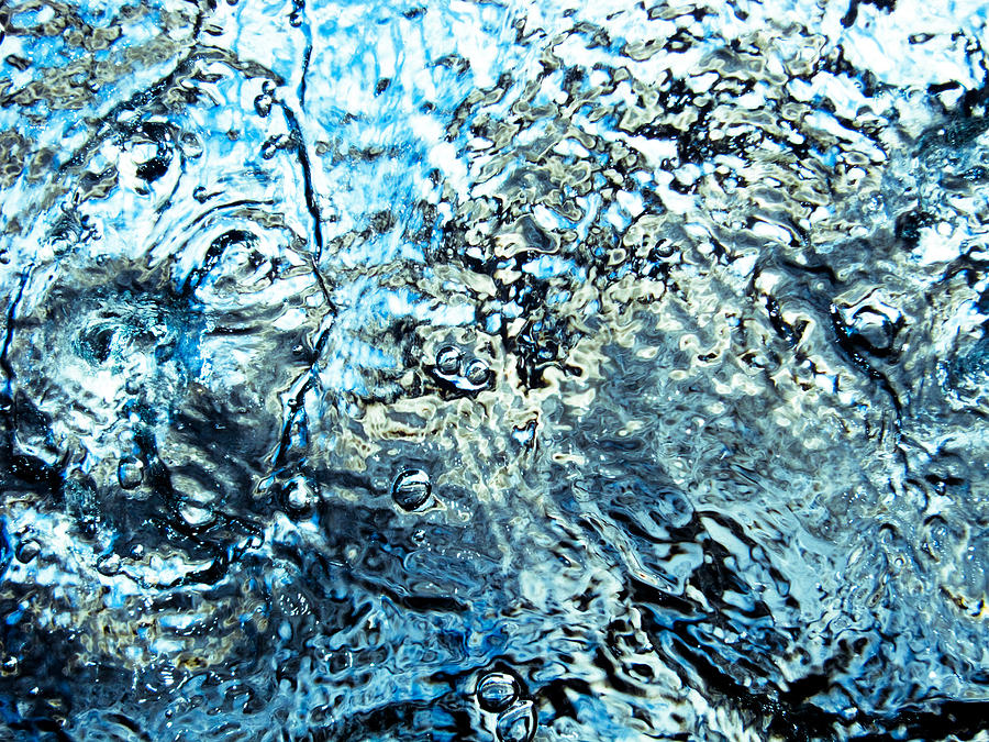 Abstract Photograph - Water in a pool which lock like a frozen water stream of a river #1 by U Schade