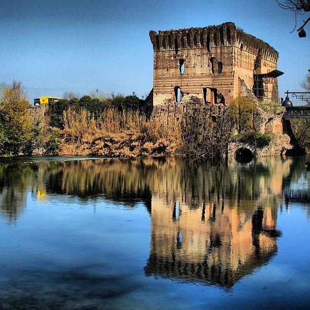 Castle Photograph - Water Reflections #1 by Luisa Azzolini