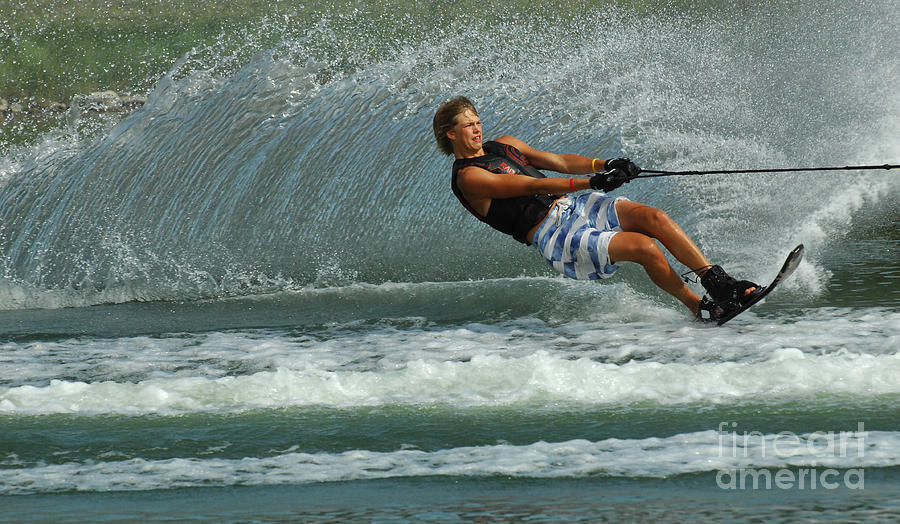 Water Skiing Magic of Water 28 #1 Photograph by Bob Christopher