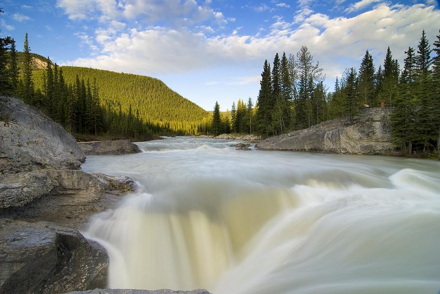 Nature Photograph - Waterfall, Elbow River, Kananaskis #1 by Philippe Widling