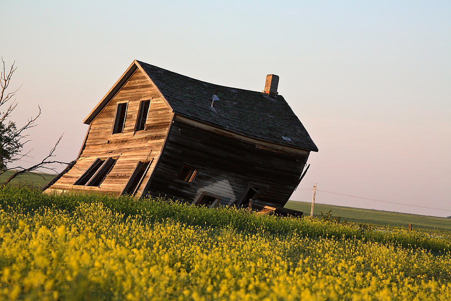 Barn Photograph - Weathered old farm house in scenic Saskatchewan #1 by Mark Duffy