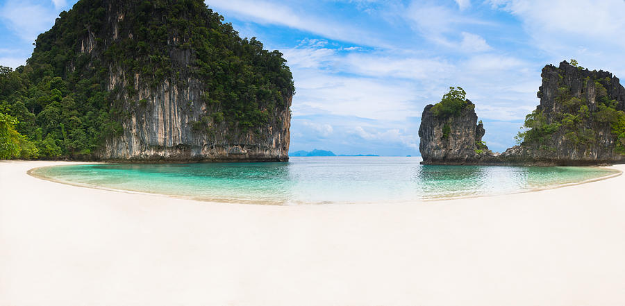 Nature Photograph - White sandy beach in Thailand #1 by U Schade