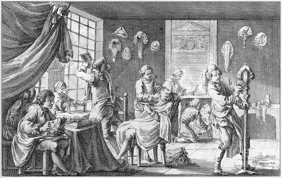 WIGMAKING, 18th CENTURY #1 Photograph by Granger