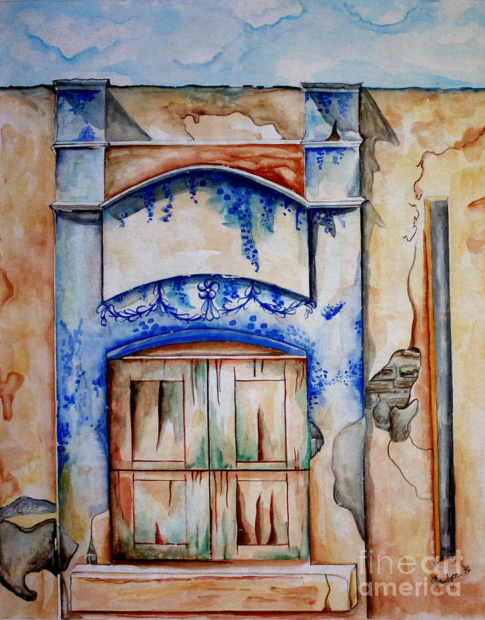 Window from Santiago Painting by Kandyce Waltensperger