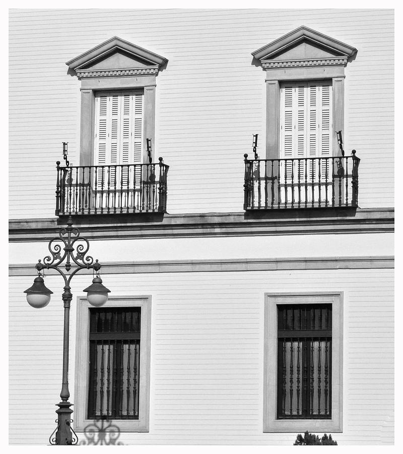 Black And White Photograph - Windows #1 by Slavi Begov