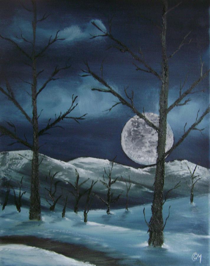 Winter Night Painting by Charles and Melisa Morrison