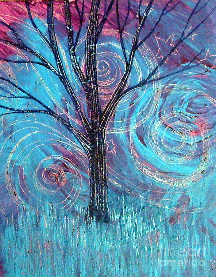 Winters night Painting by Monica Furlow