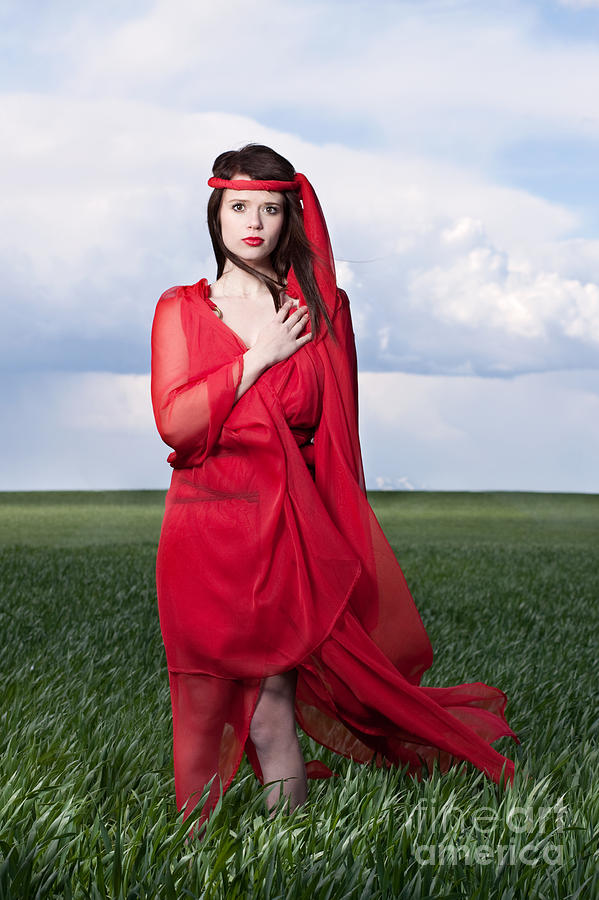 Woman in Red Series #1 Photograph by Cindy Singleton