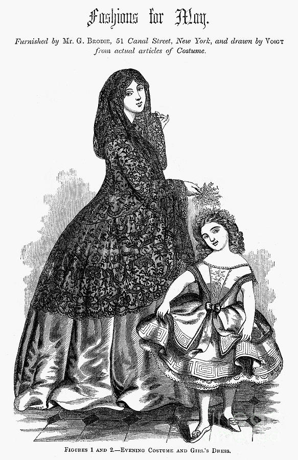 Womens Fashion, 1857 #1 Photograph by Granger