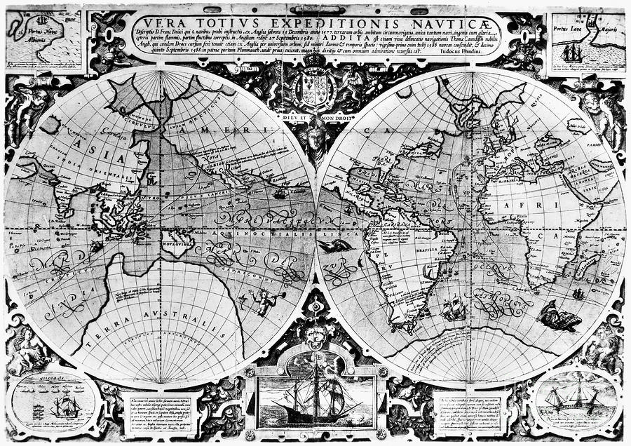 WORLD MAP, 16th CENTURY #1 Photograph by Granger