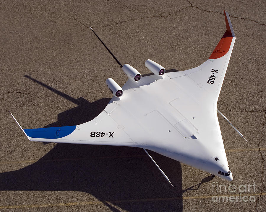 Airplane Photograph - X-48b Blended Wing Body Unmanned Aerial #1 by Stocktrek Images