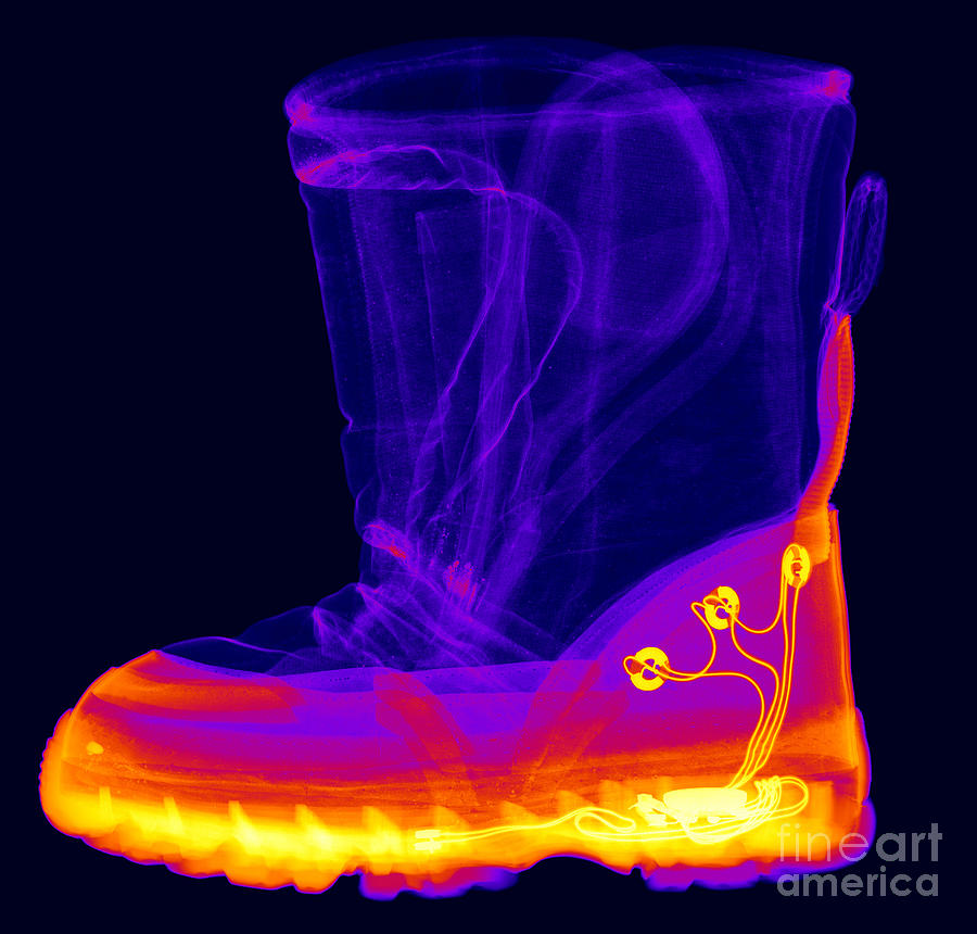 X-ray Of A Childs Light-up Boot #3 Photograph by Ted Kinsman