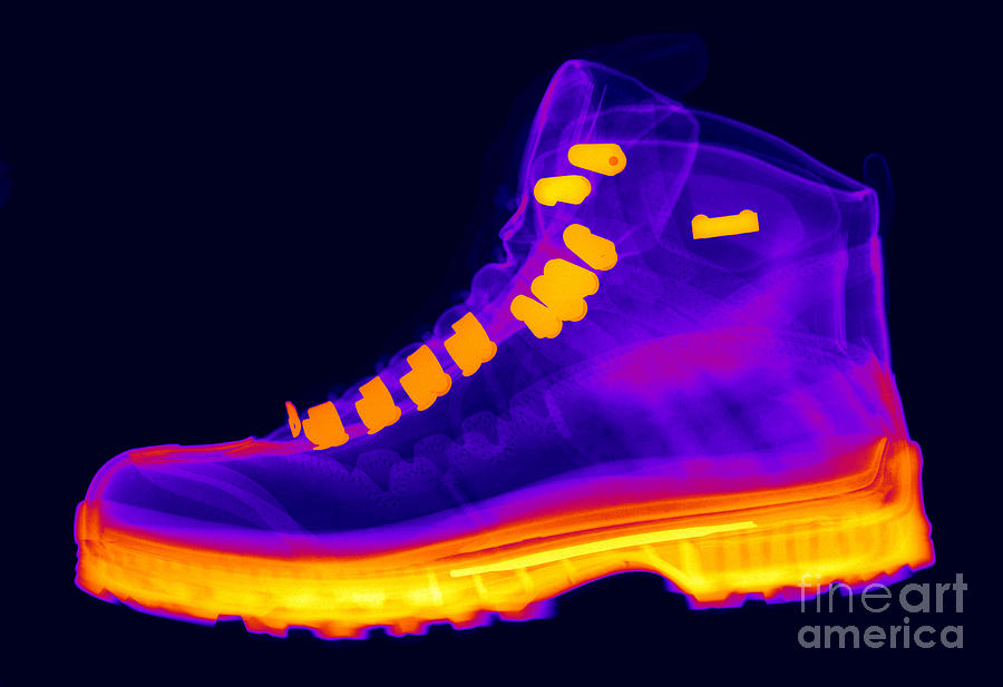 X-ray Of A Hiking Boot #2 Photograph by Ted Kinsman