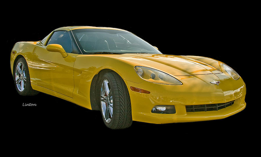Yellow Corvette 2 #1 Photograph by Larry Linton