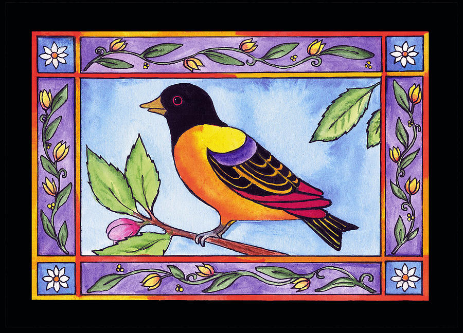Yellowbird #1 Painting by Pamela  Corwin