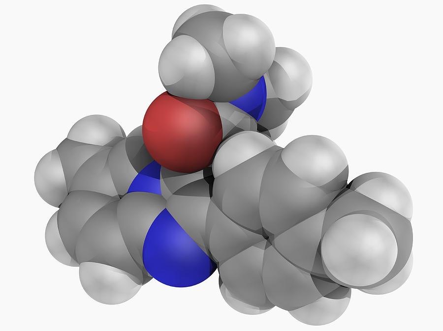 Zolpidem Drug Molecule #1 Digital Art by Laguna Design