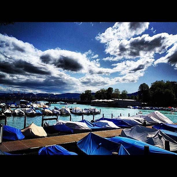 Boat Photograph - #zurich #boats #city #beautiful River #1 by Anna P