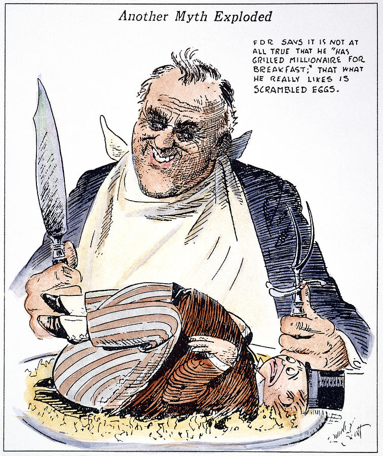 F.d. Roosevelt Cartoon Photograph by Granger