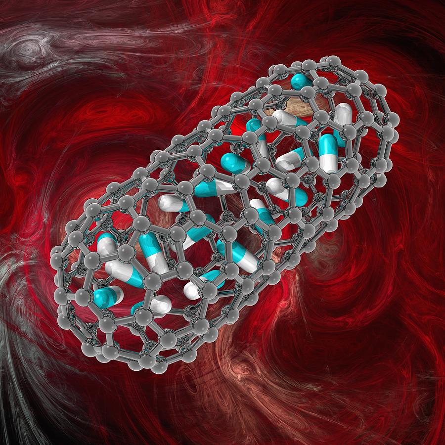 Medical Nanoparticles, Conceptual Image #10 Digital Art by Laguna Design