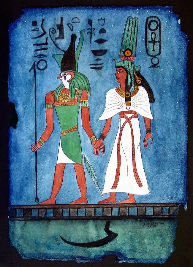 My Ancient Egyptian Art Work Painting By Tony Coston | Pixels