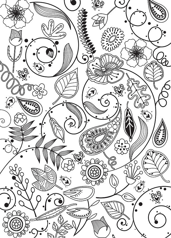 Various Plants Patterns #10 Digital Art by Eastnine Inc.