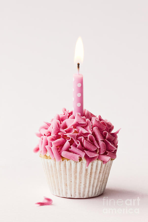Cake Photograph - Birthday cupcake #11 by Ruth Black