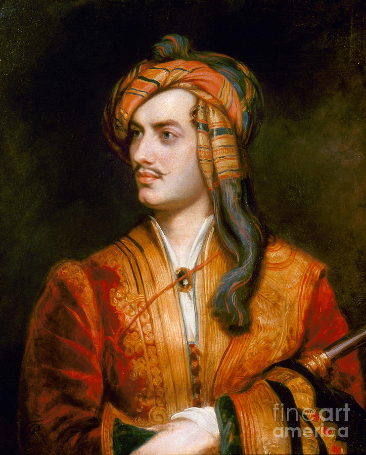 George Gordon Byron Painting by Thomas Phillips