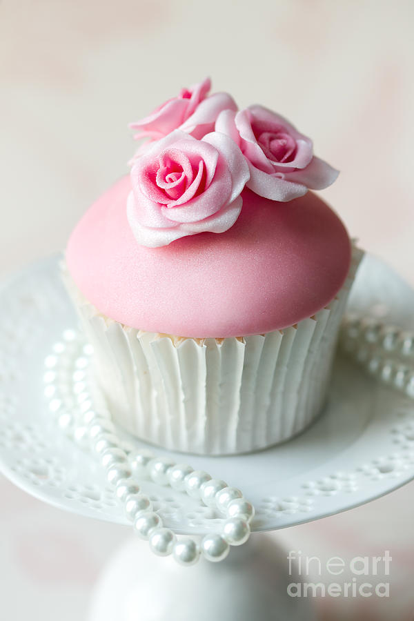 Cake Photograph - Rose cupcake #11 by Ruth Black