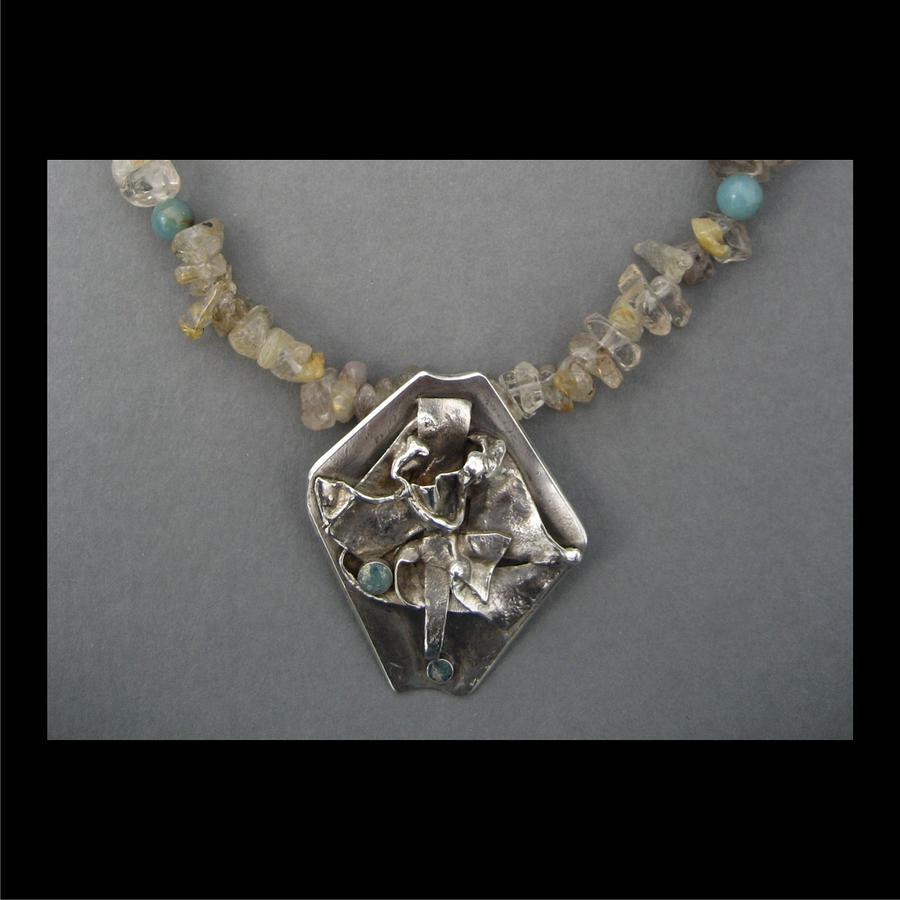 114 Fused Silver Quartz Jewelry by Brenda Berdnik