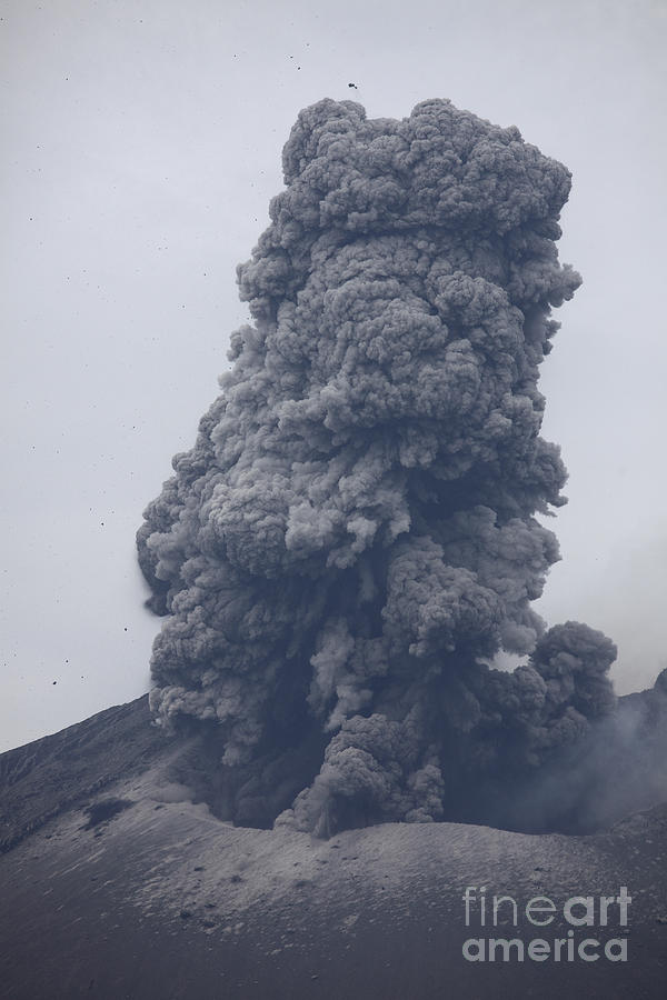 Ash Cloud Eruption From Sakurajima Photograph