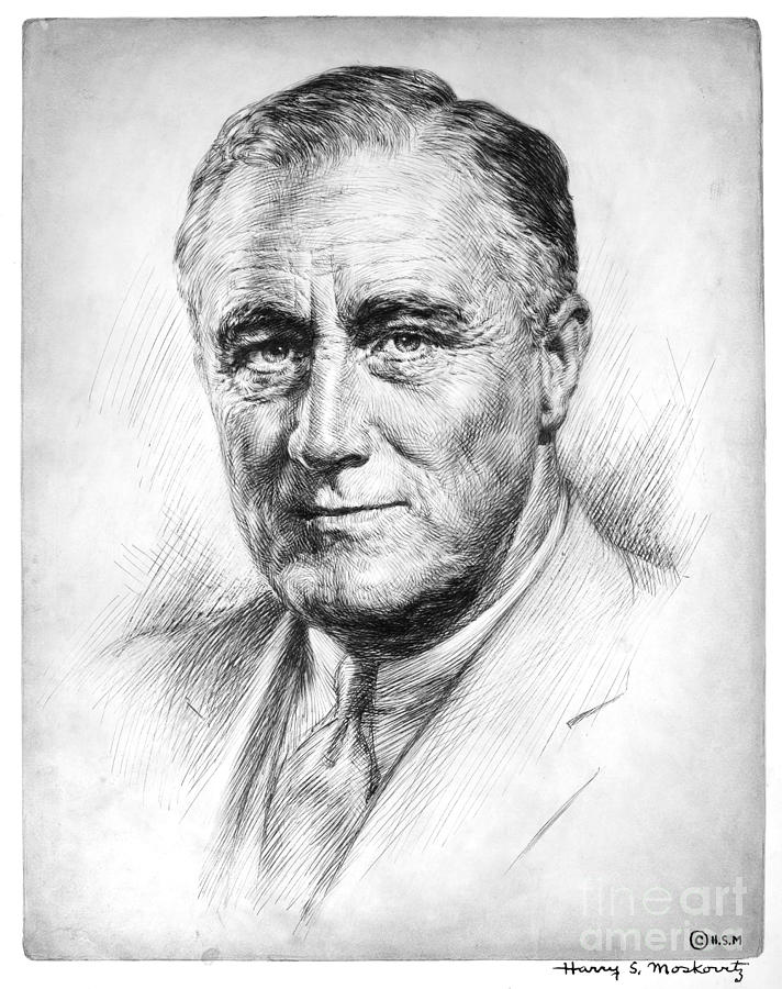 Franklin Delano Roosevelt Photograph by Granger