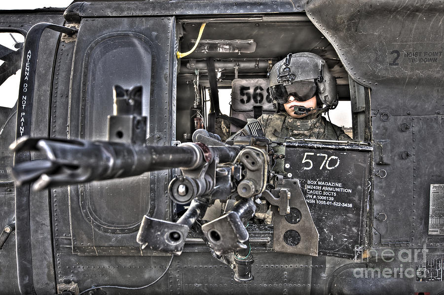 Hdr Image Of A Uh-60 Black Hawk Door #12 Photograph by Terry Moore