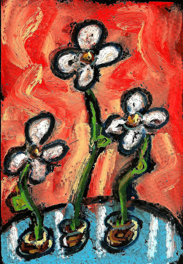 Imaginary Flower Series 2011 #12 Painting by Gustavo Ramirez