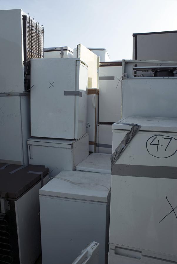 Refrigerator Photograph - Recycling Centre #12 by Mark Williamson