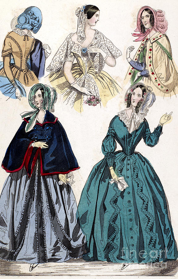 Womens Fashion, 1842 #12 Photograph by Granger