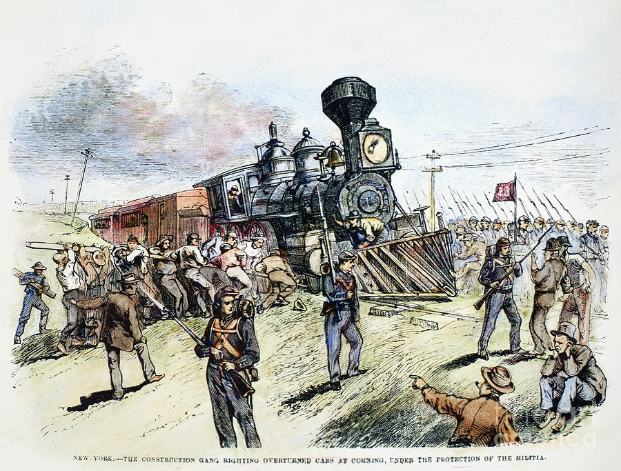 Transportation Photograph - Great Railroad Strike, 1877 #13 by Granger
