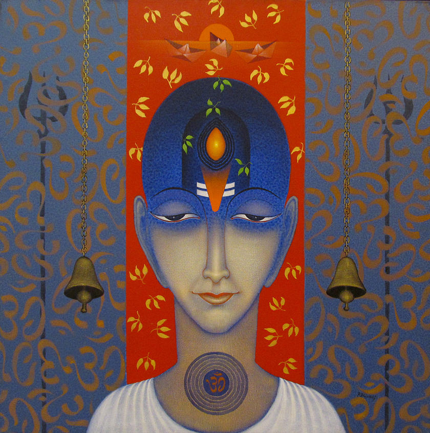Meditation Painting by Bhiva Punekar - Fine Art America